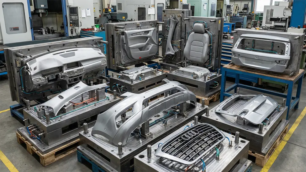 ऑटोमोटिव्ह इंटीरियर आणि एक्सटेरियर इंजेक्शन मोल्ड्स